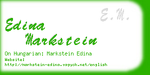 edina markstein business card